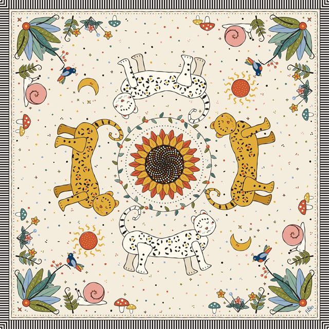 Orbit – Altın Oran Masalı ipek boyun fuları ve bandana